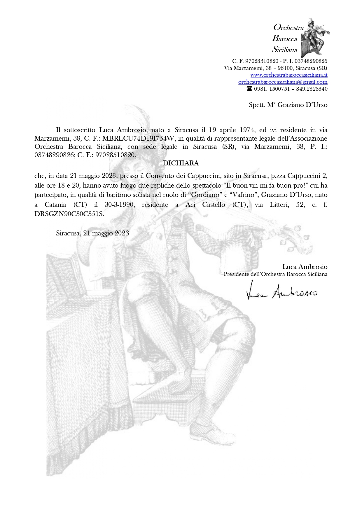 2023 5 21 Attestazione concerto DURSO page 0001